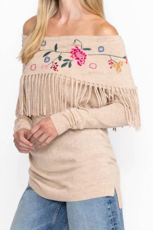 Johnny Was - Cowl Neck Fringe Tunic Top