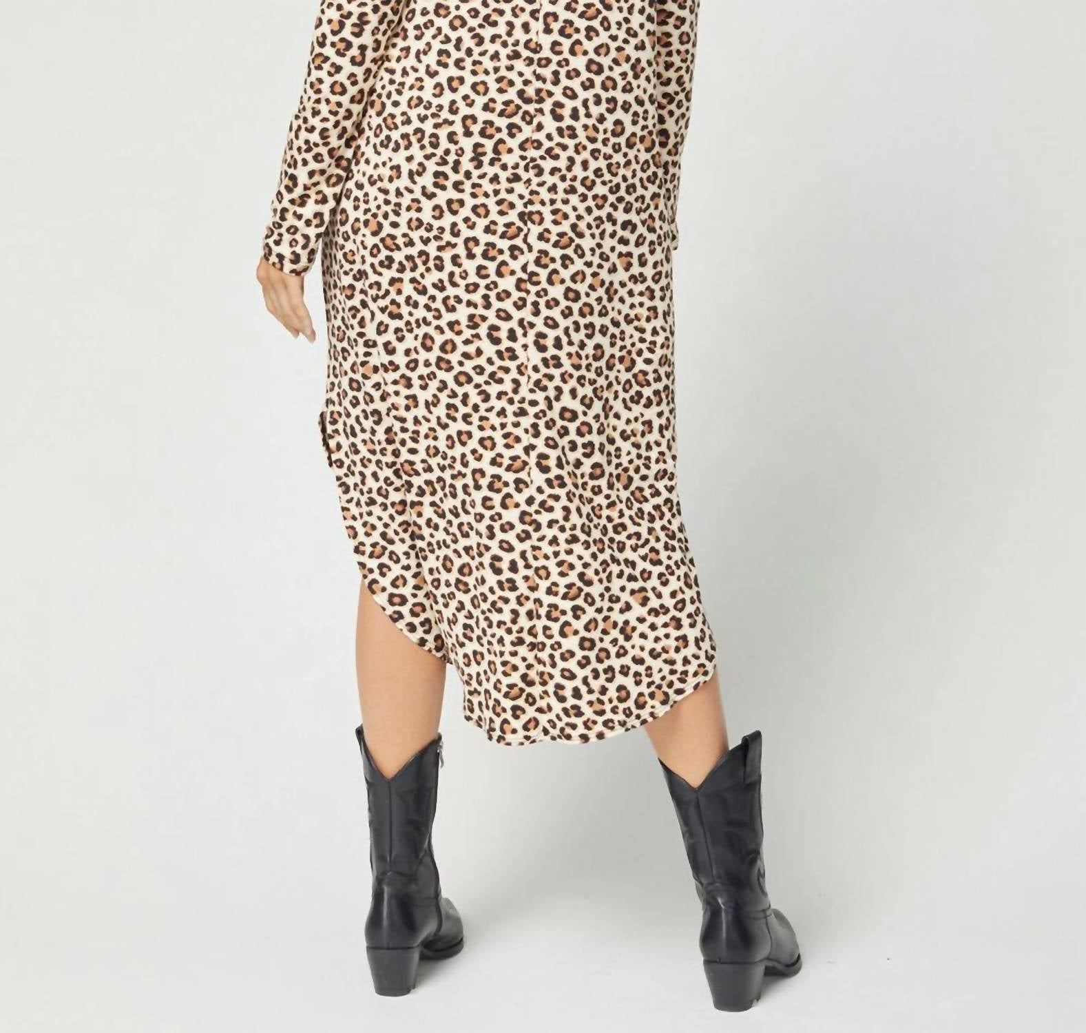 Entro - Leopard Midi Dress