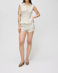 MOD REF Laura Polka Dot Tank Top in cream brown 1 - women's tank top - view 4