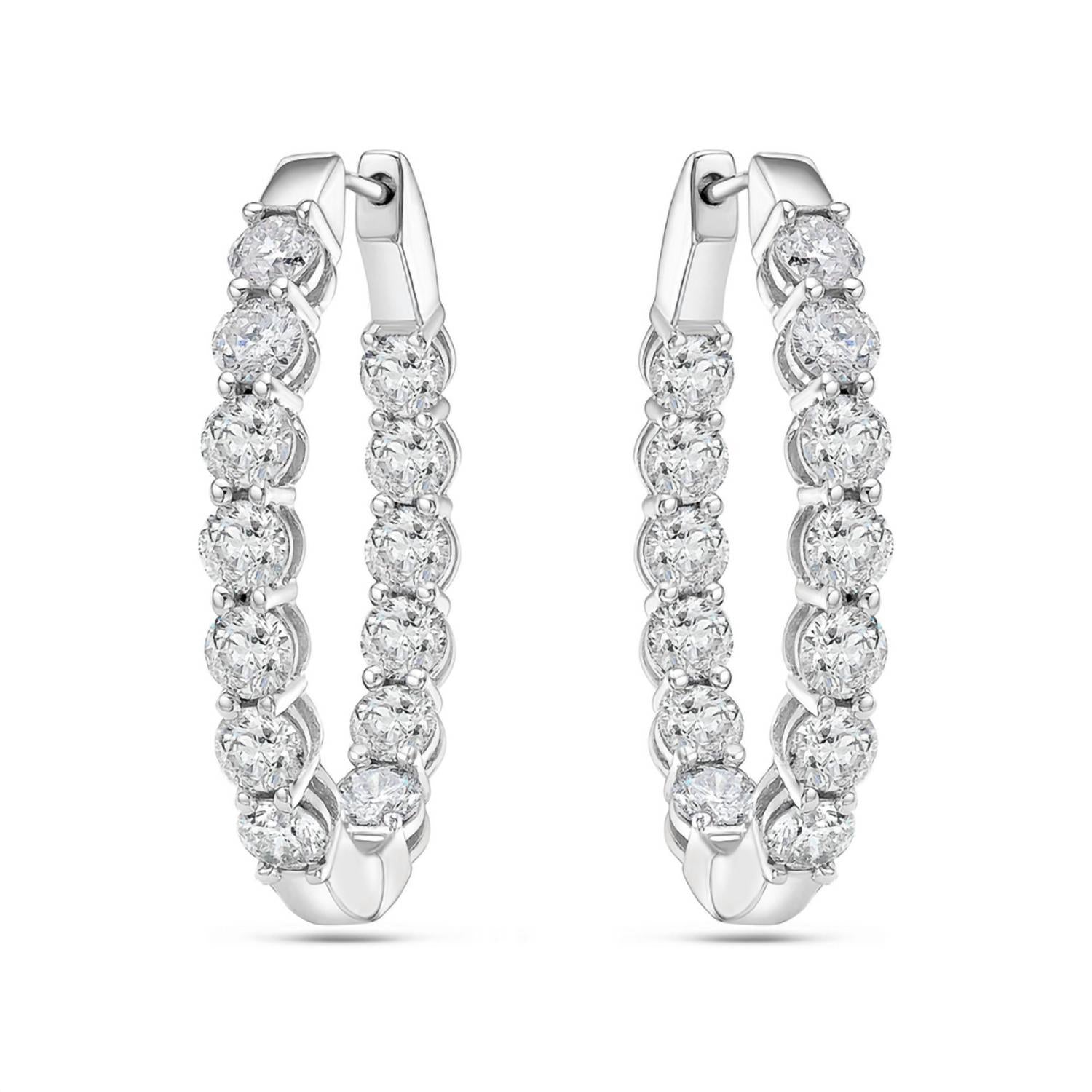 Diana M Jewels - Women's Round Lab-grown Diamond Stud Earrings (13.30 Tcw) - Signature