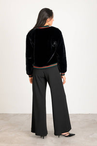 LAVENDER BROWN Shelby Jacket in black - women's jacket - detail view