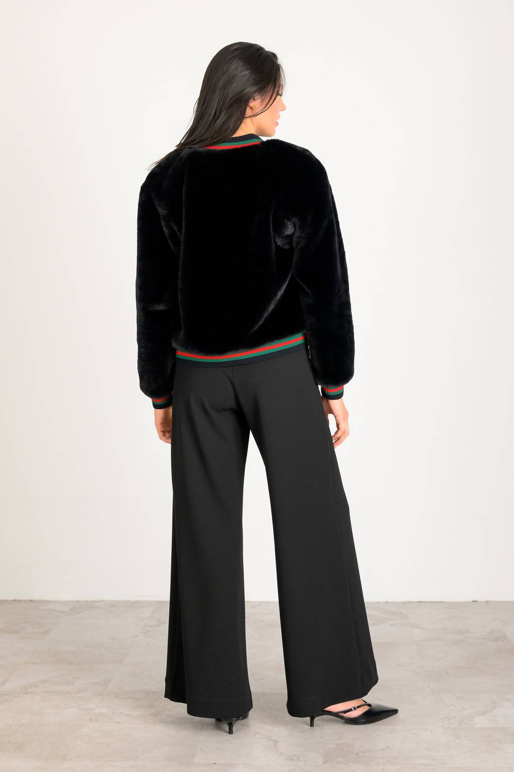 LAVENDER BROWN Shelby Jacket in black - women's jacket - detail view