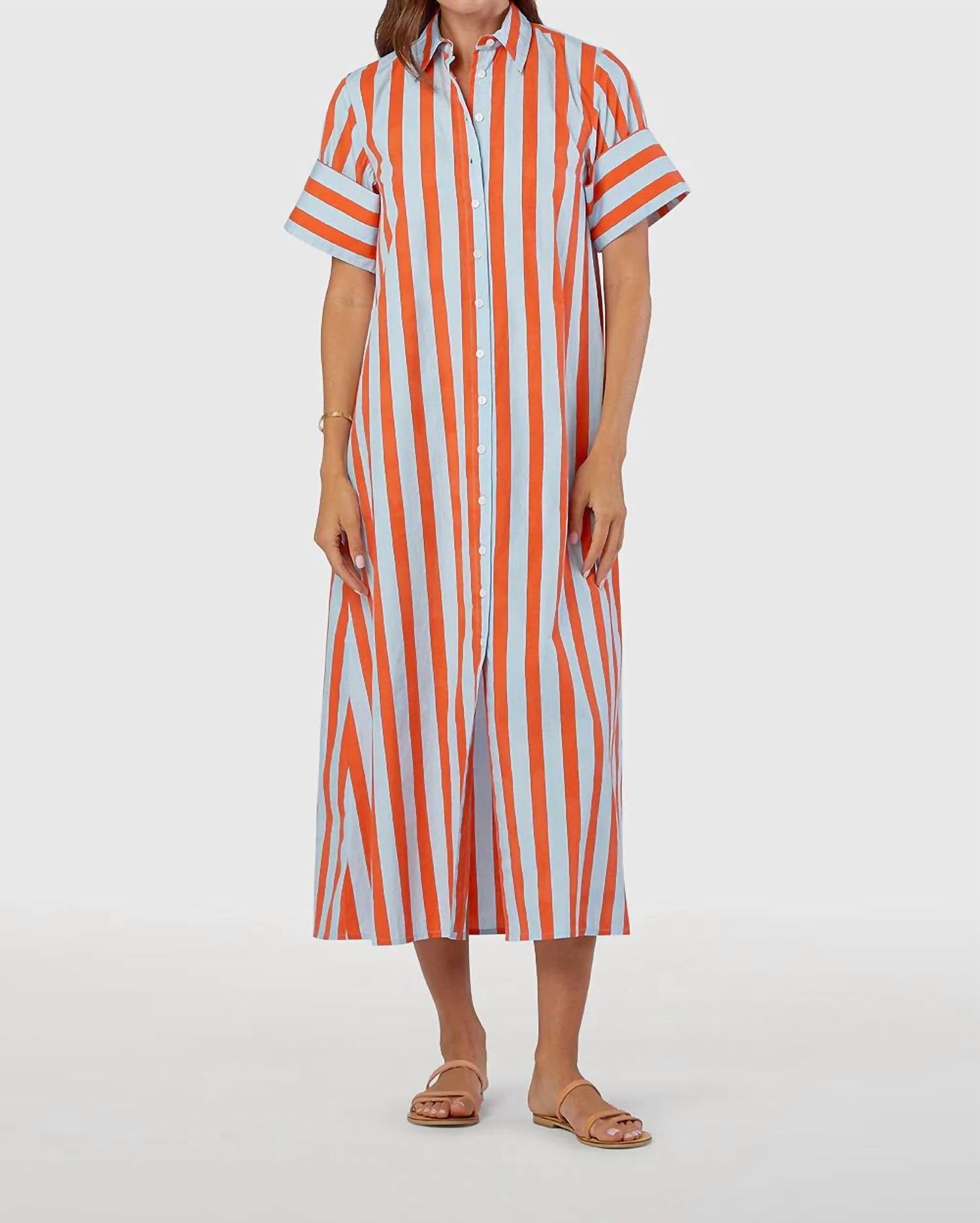 Livro - Gibbons Striped Midi Dress