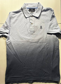 Psycho Bunny Men's Ombre Polo in grey - men's shirt