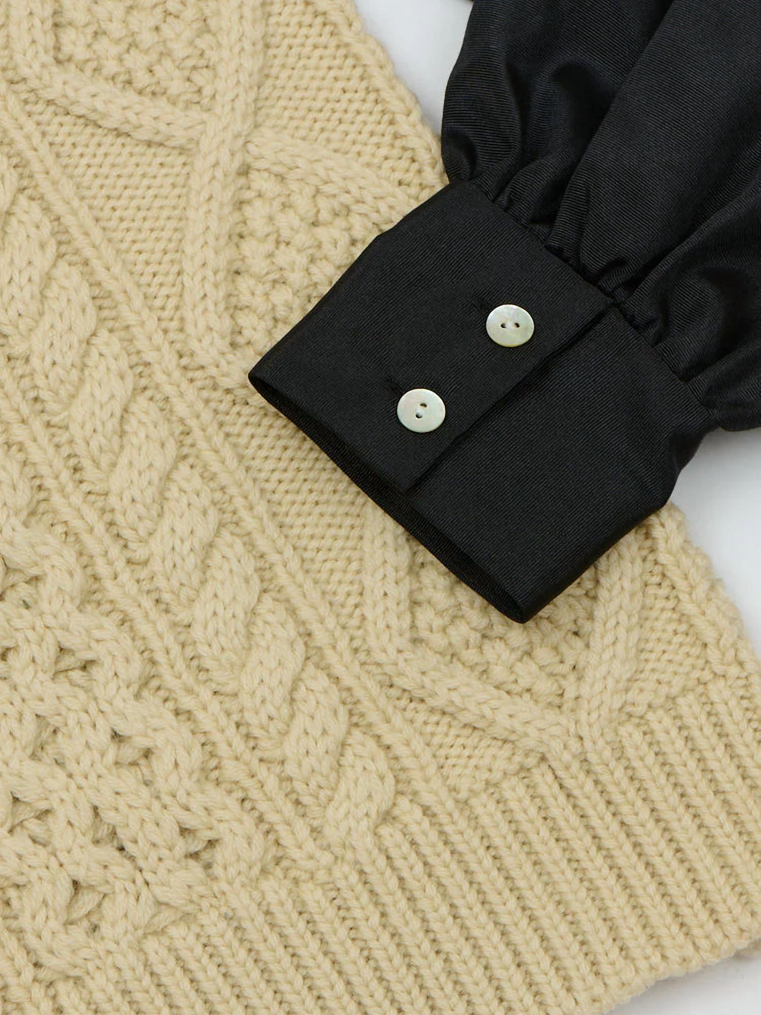Lingua Franca - Mekas Knit Combo Top