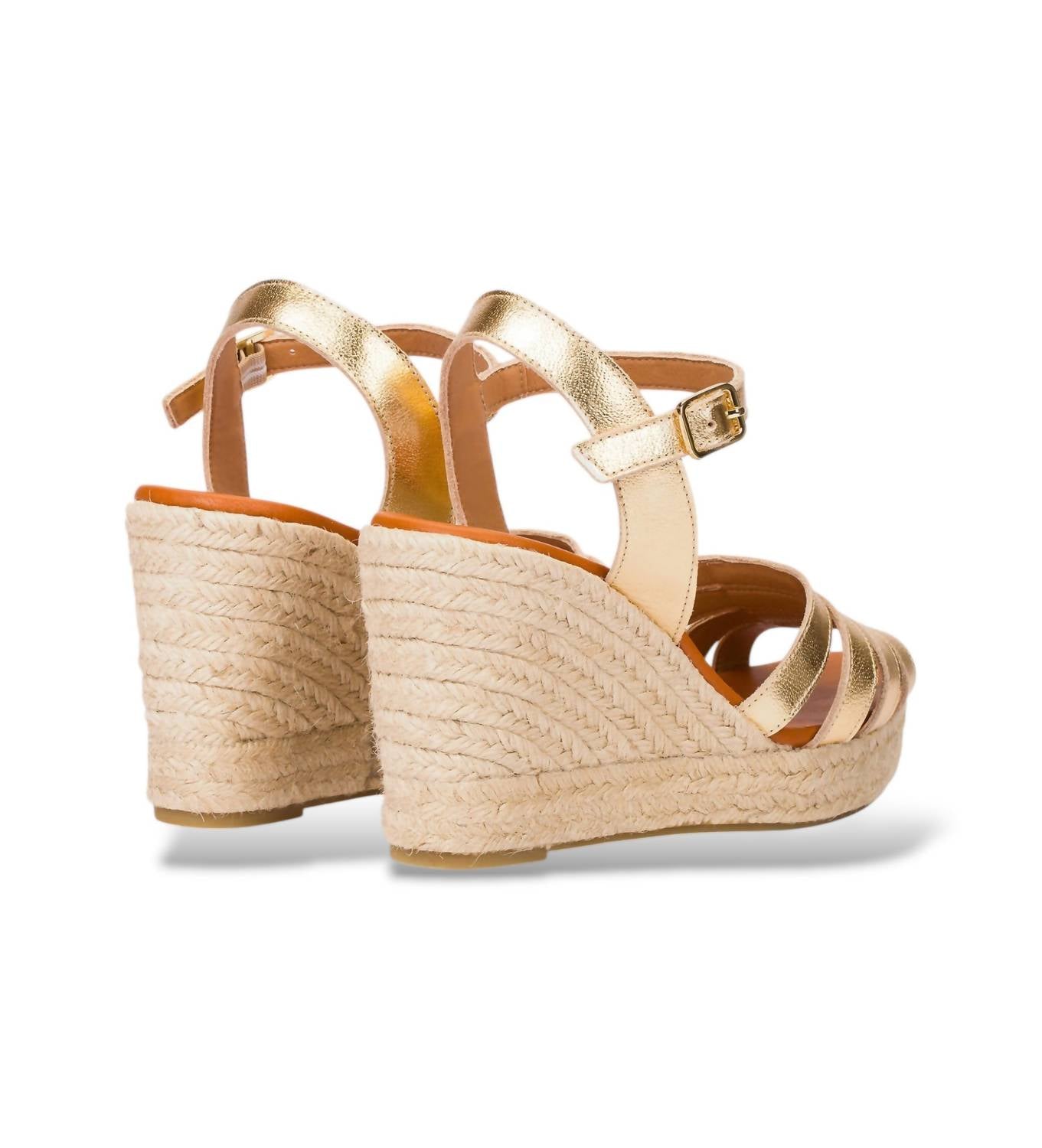 Ateliers - Women's Nolita Metallic Strappy Espadrille Wedge Sandals