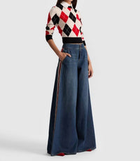 Alice + Olivia - Carolann Argyle Pullover Top