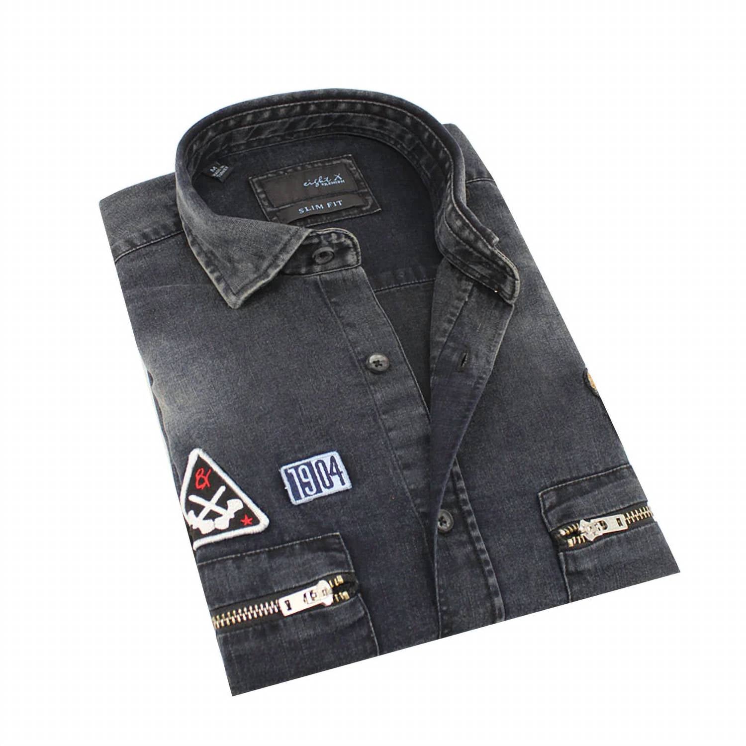Eight X - Grizzly Bear Denim Button Down Shirt
