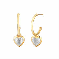 Ella Stein - Women's Protected Heart Hoop Earrings