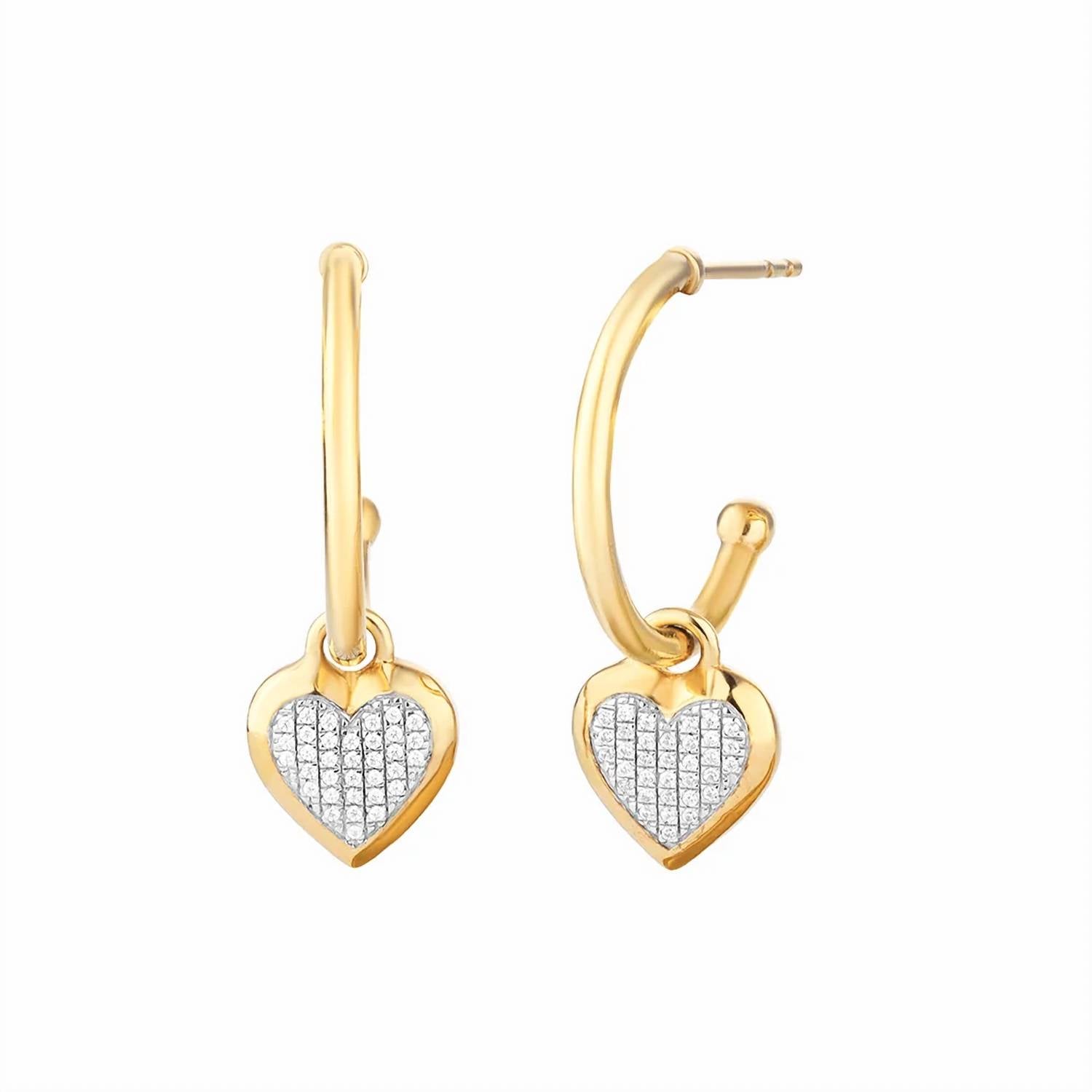 Ella Stein - Women's Protected Heart Hoop Earrings