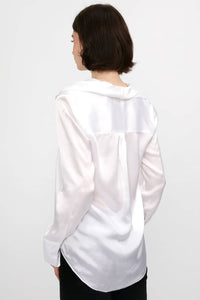 L'Agence - Jaslynn Silk Open Collar Blouse