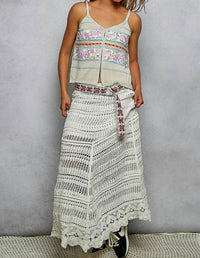 Pol - Cyprus Crochet Maxi Skirt