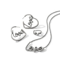 Brighton Women's Love Script Sparkle Ring in silver - women's jewelry - view 4