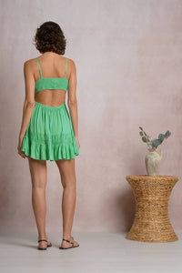 Elan - Spaghetti Strap Smocked Mini Dress