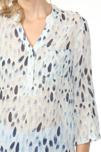 Charlie B - Printed Roll-up Sleeve Blouse