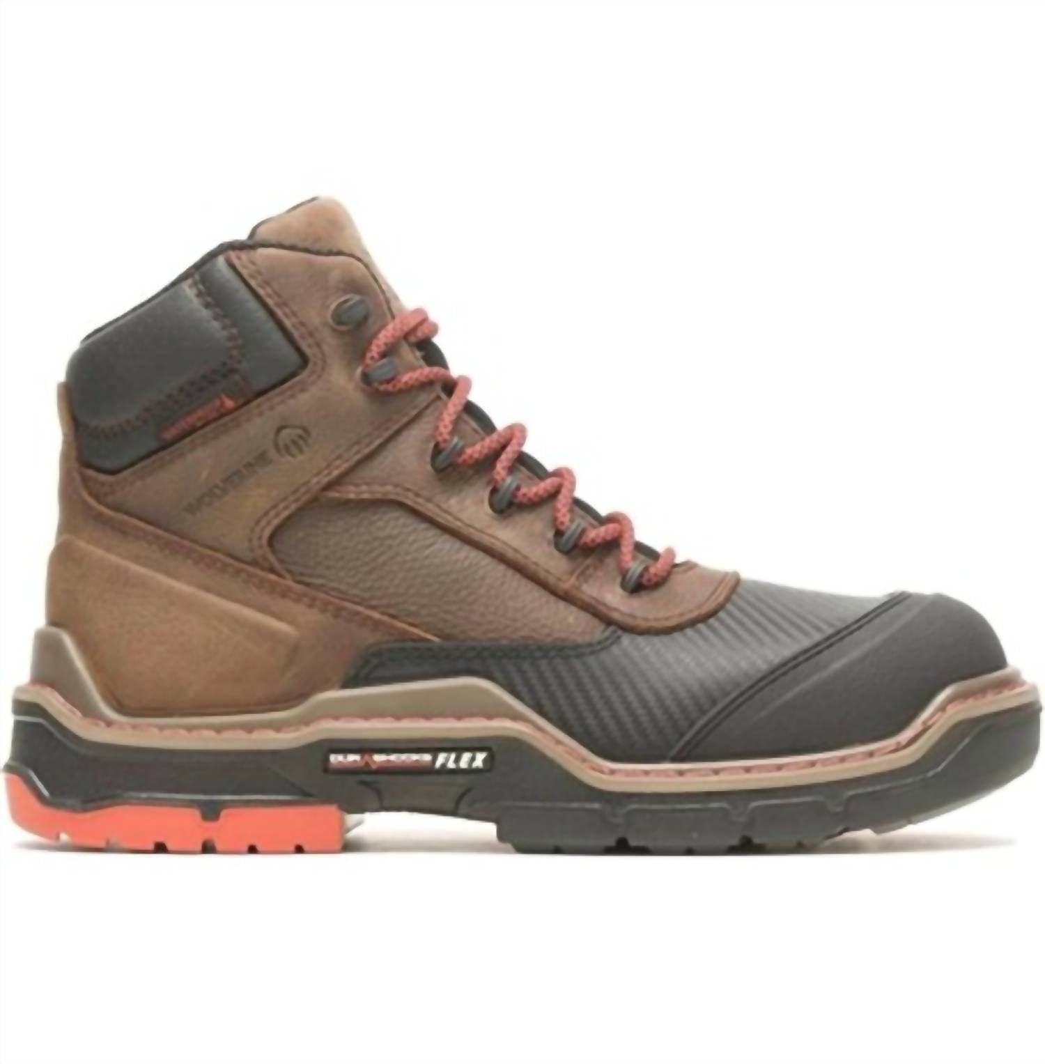 Wolverine Men's Raider Shield Composite Toe Boot in brown - men's boots - detail view