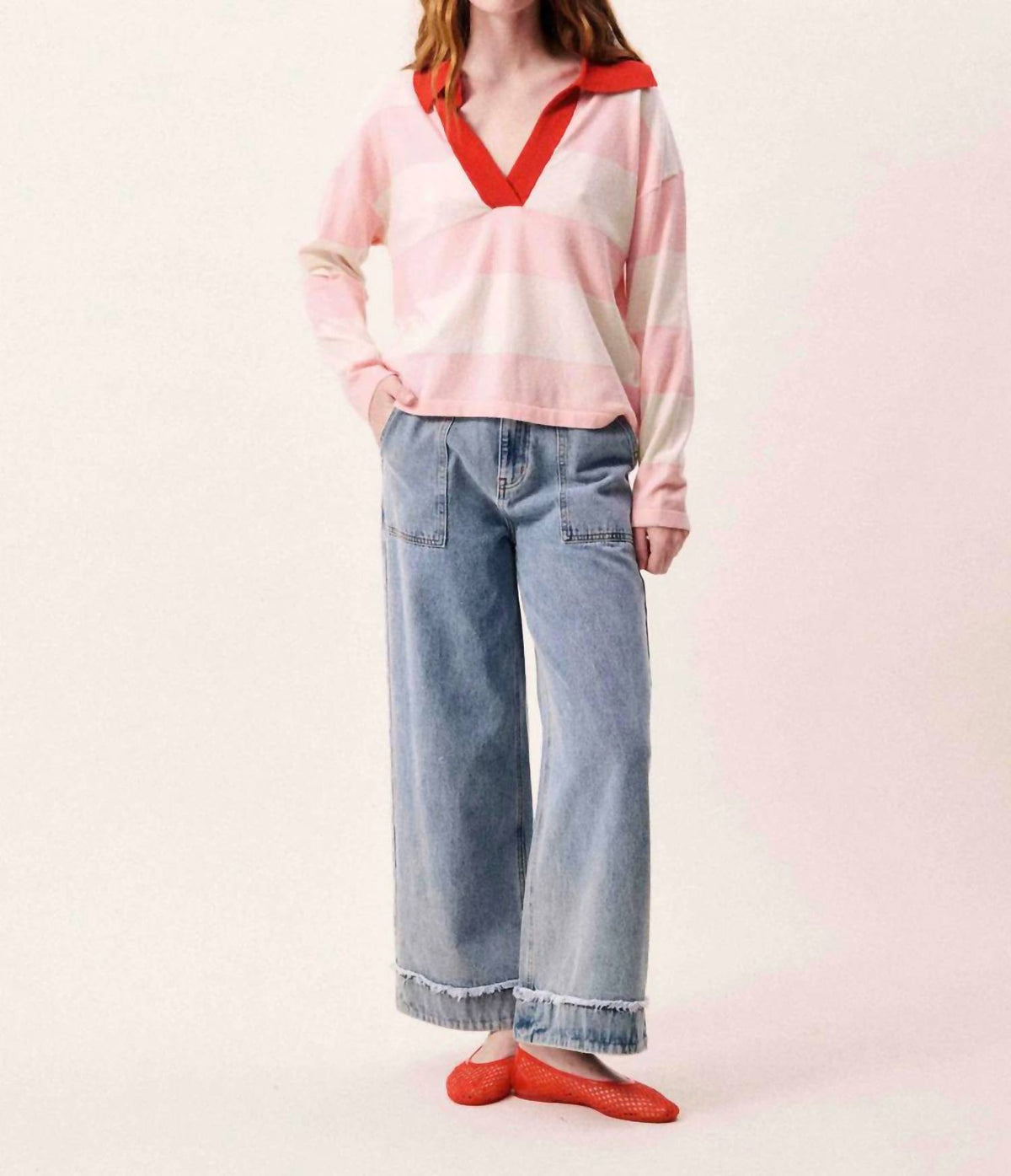 Frnch - Hydralis Striped Polo Sweater
