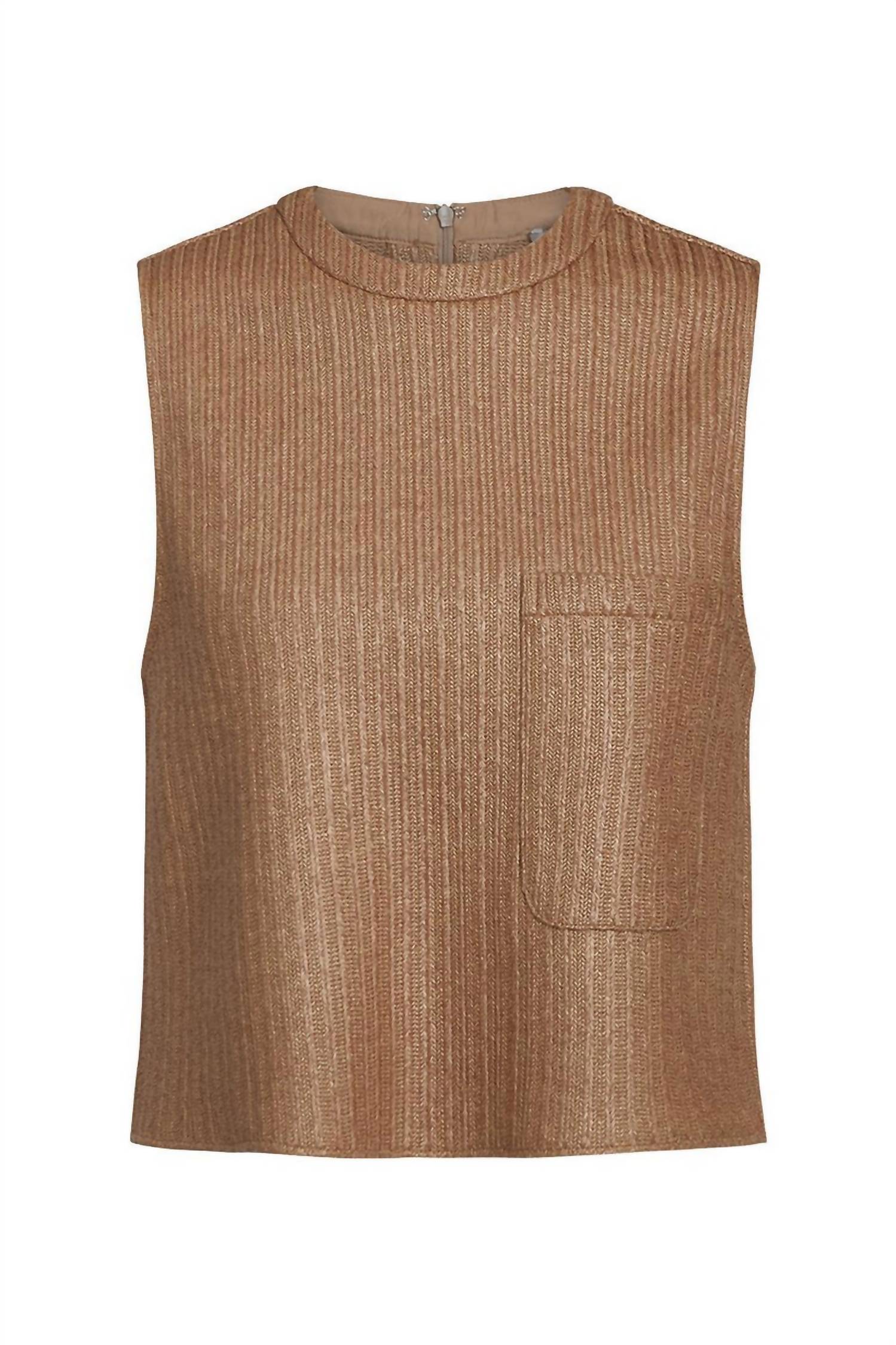 TWP Cropped Muscle Tank Top in natural 1 - women's shirt - view 4