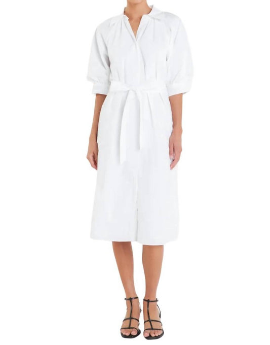 English Factory - Classic Short Sleeve Shirt Dress