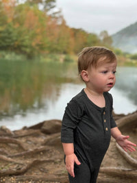 Me & Henry - Boy's Mason Ribbed Romper