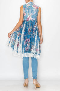 Origami - Floral Sueded Lace Vest