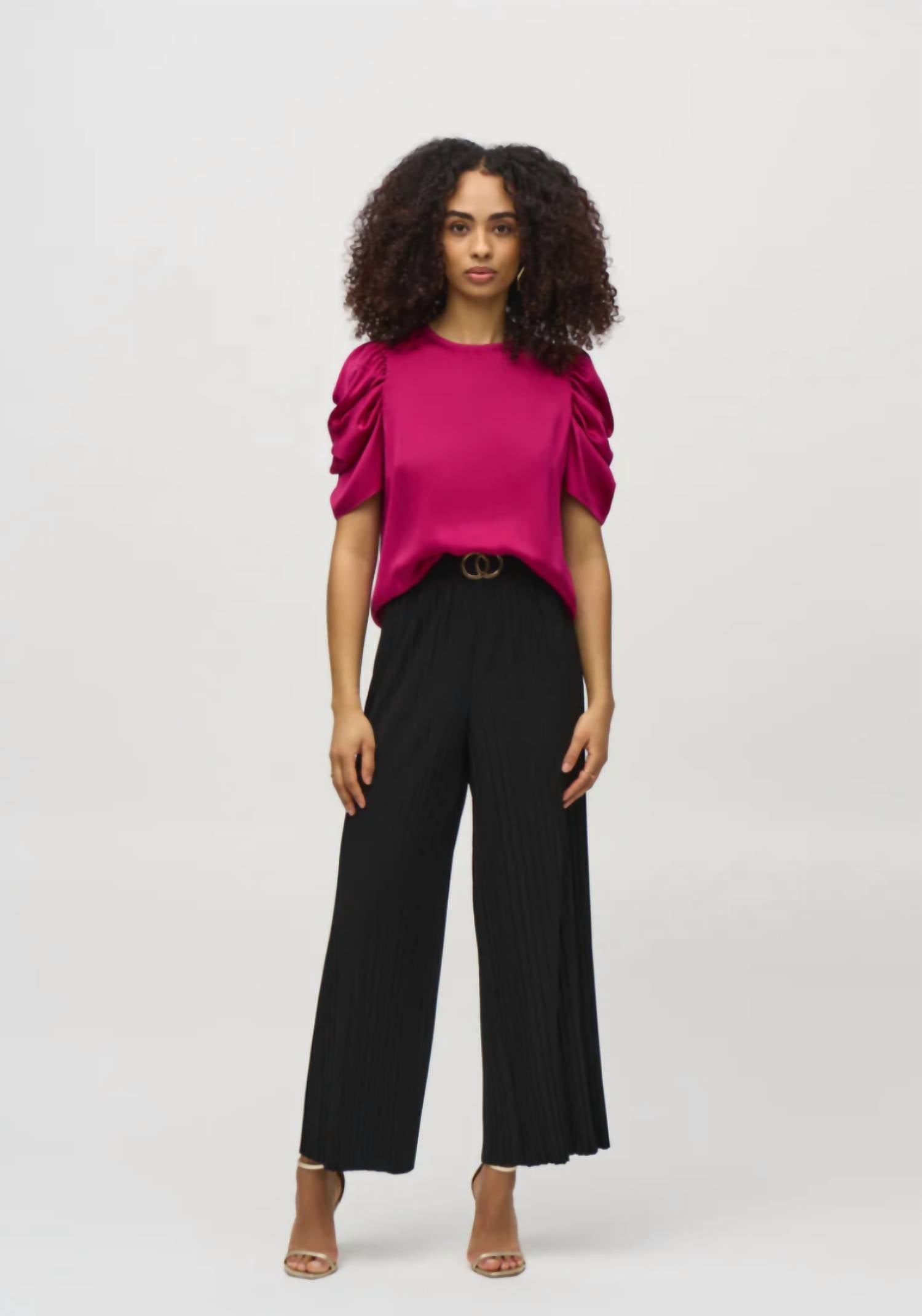 Joseph Ribkoff - Belted wide leg pants