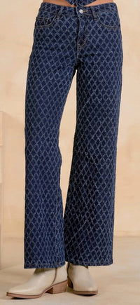 Elan - Diamond Pattern Jeans