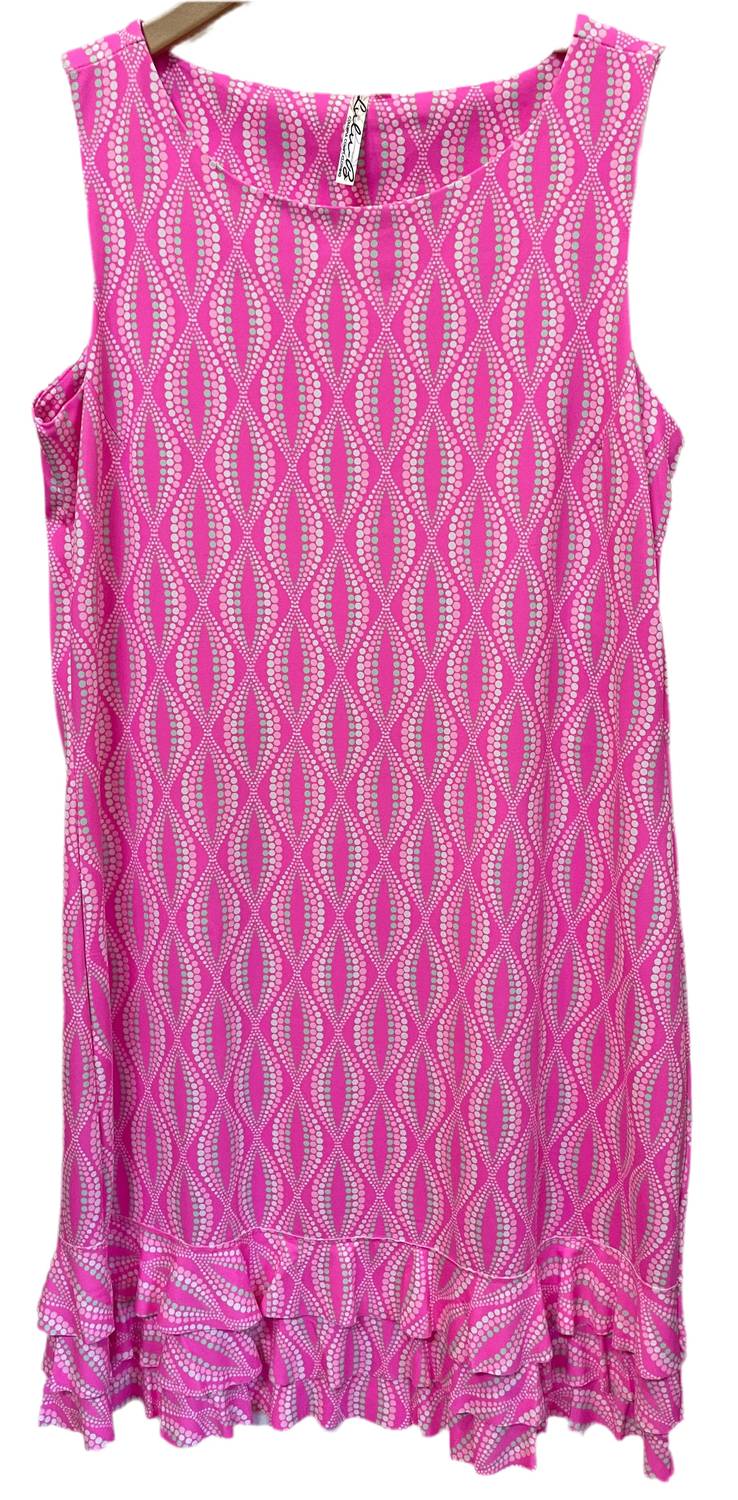 Lulu-B - Women's Sleeveless Ruffle Trim Dress