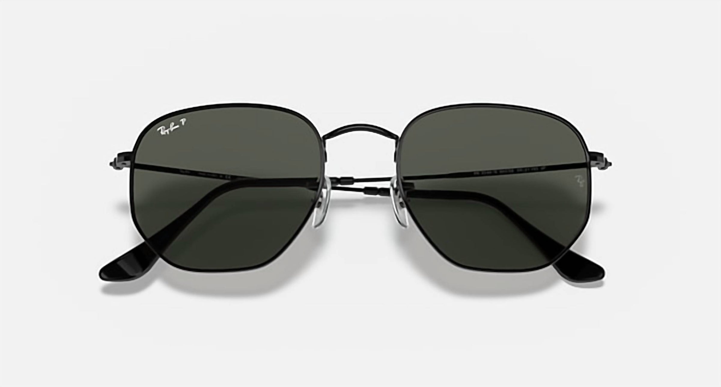 Ray Ban - Hexagonal Flat Lens Large Polarized Sunglasses Rb3548n 002/58