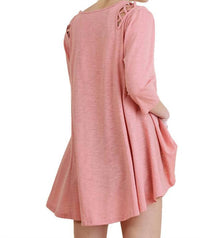 Umgee - Criss Cross Cutout Detail Tunic Top