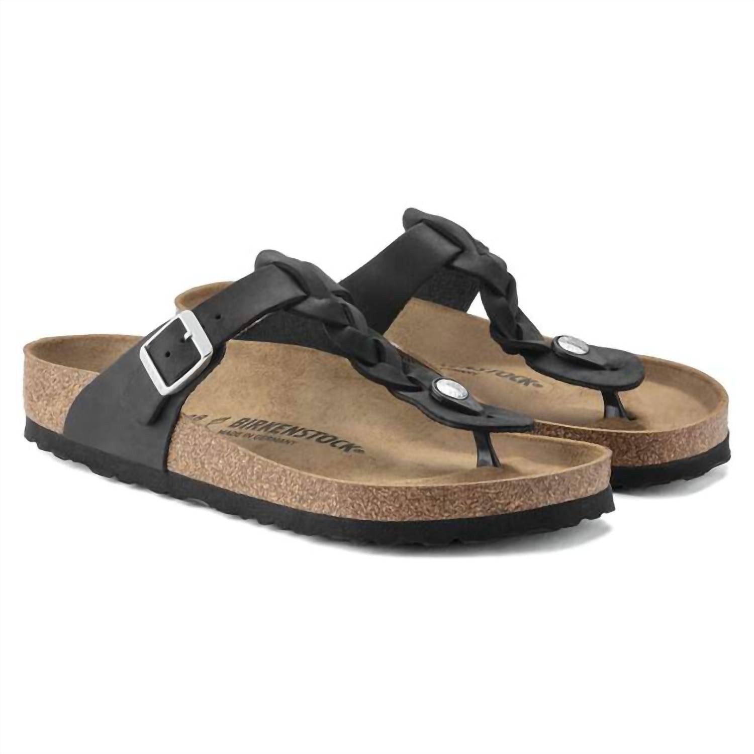 Birkenstock - Women's Gizeh Braided Oiled Leather Sandals