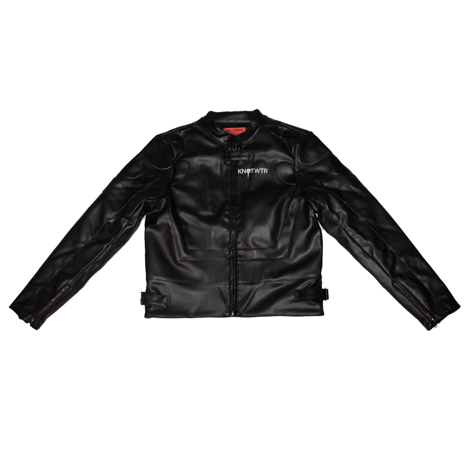 knotWTR Unisex I’m Worth A Lot Leather Jacket in black - men's jacket - view 5