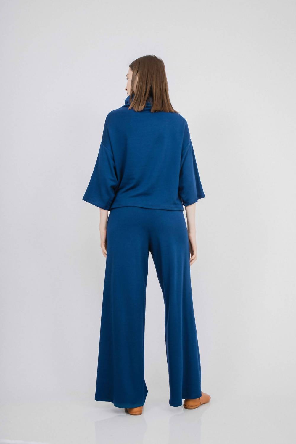 Corinne Collection Bucket Sweater in sapphire - women's sweater - alternate view