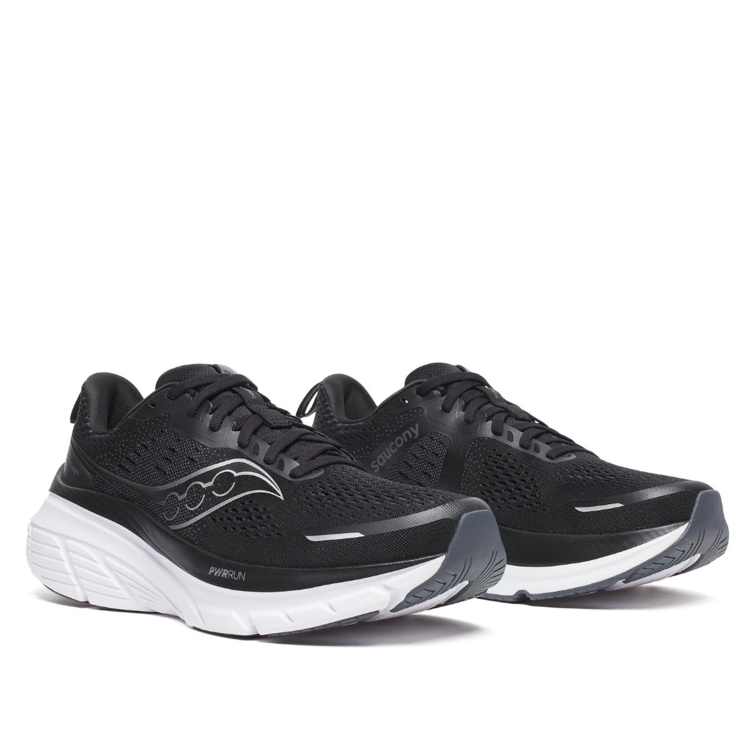 SAUCONY Men's Guide 18 Running Shoes in black white 2 - men's shoe - detail view