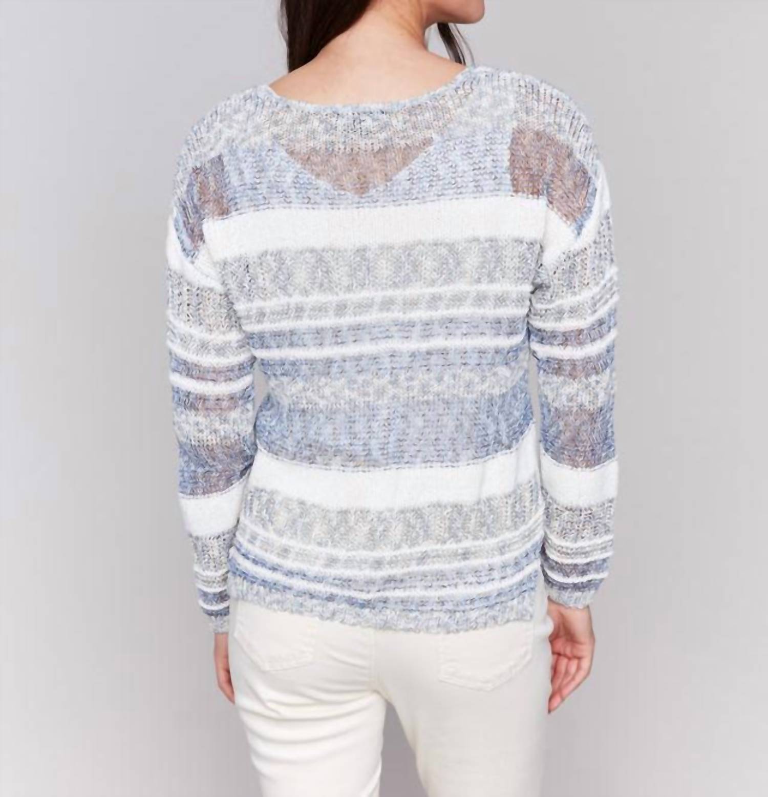 Charlie B - Multi-yarn Striped Sweater