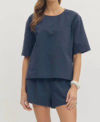 Entro - Crewneck Short Sleeve Top