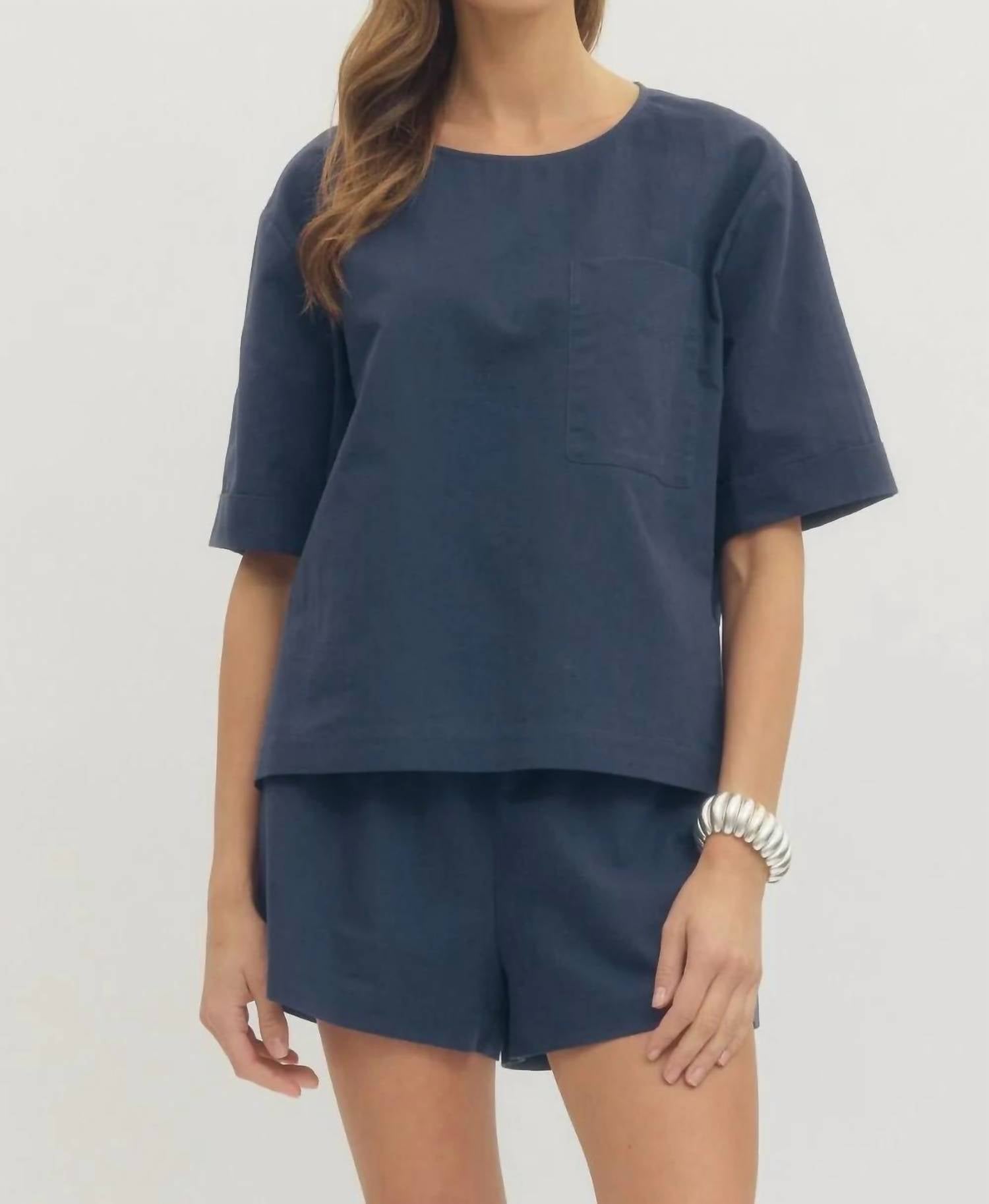 Entro - Crewneck Short Sleeve Top