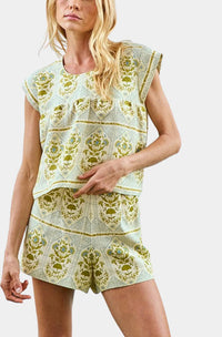 Hunter Bell - Delphine Short Sleeve Top