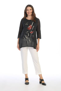 Jess & Jane - Camelia Asymmetric Mesh Tunic