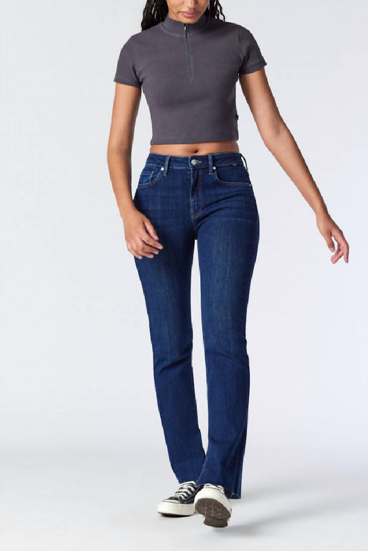 Maria High Rise Flare Slit Hem Jeans