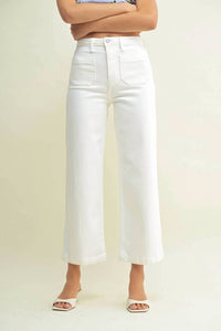 Just Black Denim - Patch Pocket Wide Leg Jean