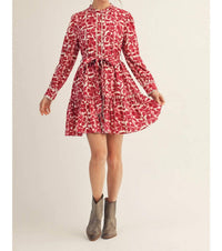 Jodifl - Break Hearts Long Sleeves Floral Mini Dress