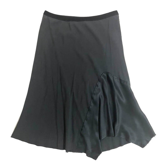 Go By Go Silk - Women's Asymmetrical Hem Silk Midi Skirt