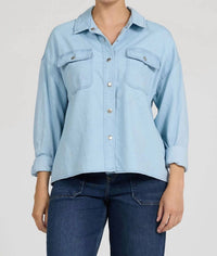 Dear John Denim - Adrianna Button Up Long Sleeve Boxy Shirt