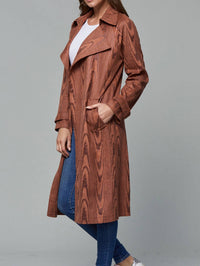 Dolce Cabo - Swirl Pattern Midi Trench Coat