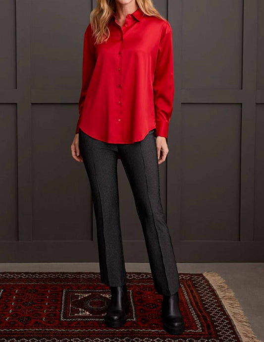 Tribal - FLOWY SATIN BUTTON SHIRT