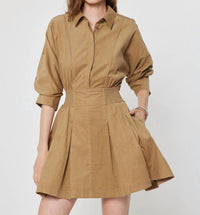 Current Air - Corduroy Flared Mini Shirt Dress