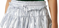 Day + Moon - Tiered satin skort with ties