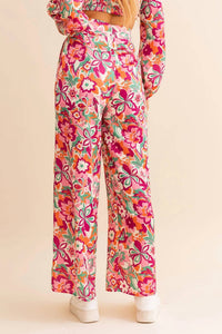 Le Lis - Painted Petals Wide Leg Trousers