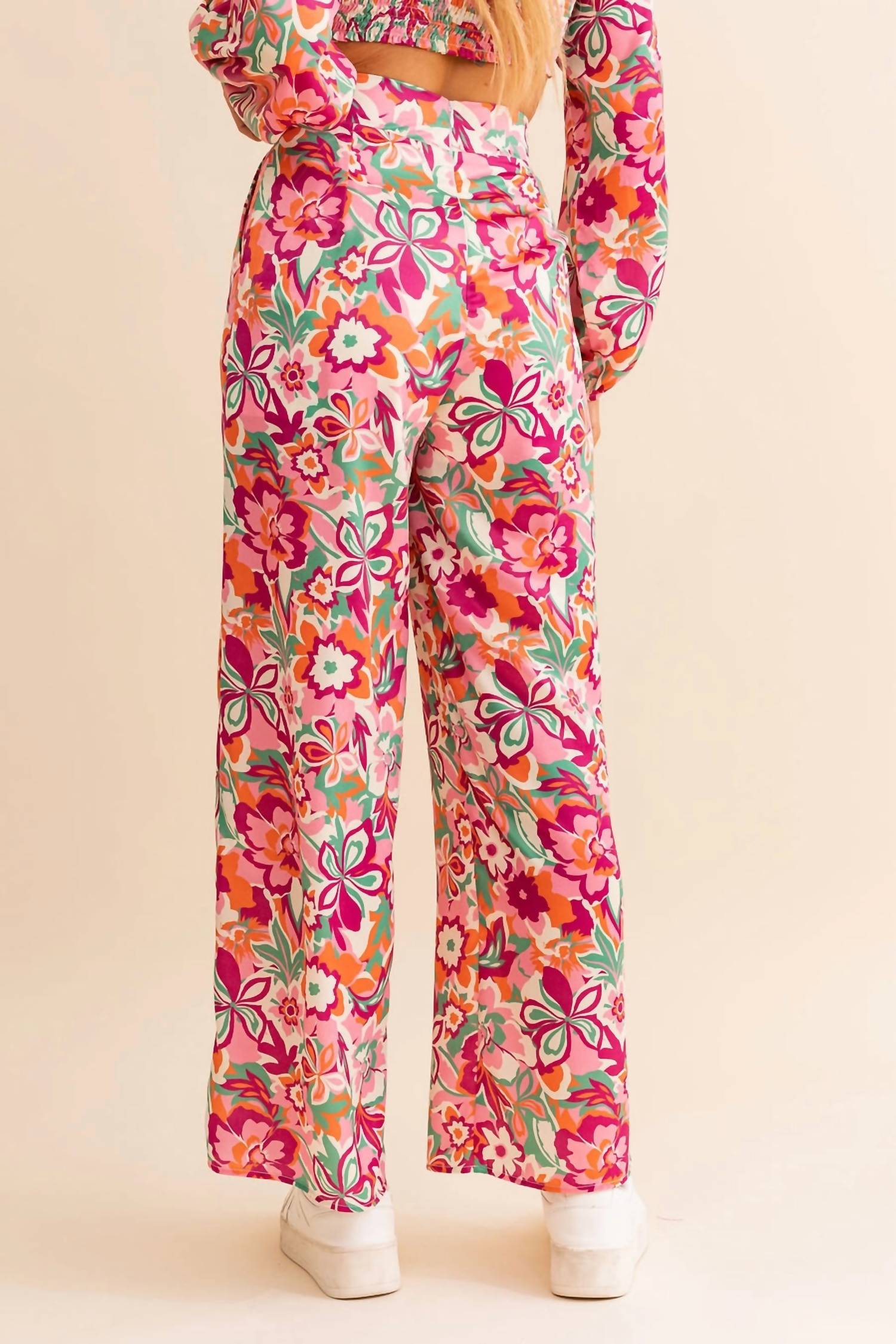 Le Lis - Painted Petals Wide Leg Trousers